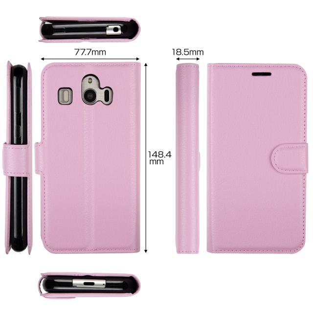 シンプルスマホ4 707SH レザー手帳型ケース