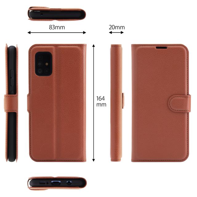 Galaxy A51 5G SC-54A SCG07 レザー手帳型ケース