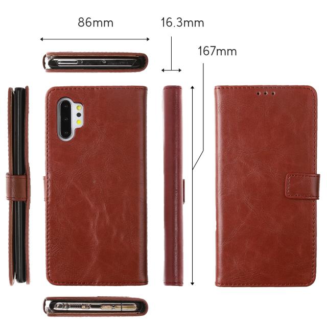 Galaxy Note10+ SC-01M SCV45 アンティークレザー手帳型ケース