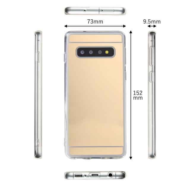 Galaxy S10 SC-03L SCV41 背面ミラー TPU ケース