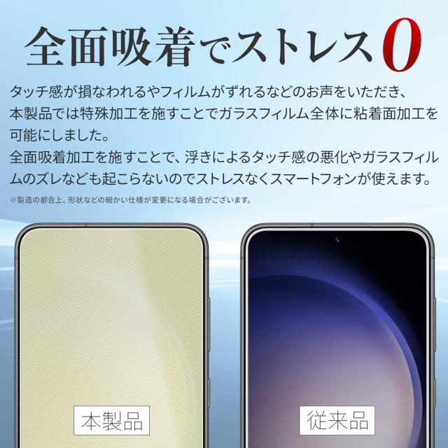 Galaxy S23 SC-51D SCG19 Galaxy S23 Ultra SC-52D SCG20 全面吸着カラー強化ガラス保護フィルム 9H