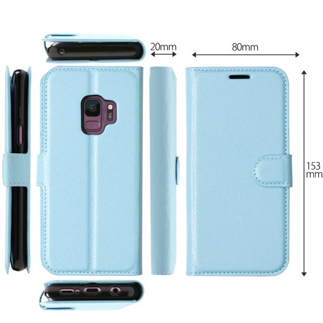 Galaxy S9 レザー手帳型ケース