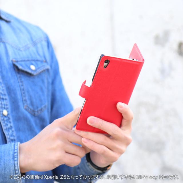 Galaxy S9+ レザー手帳型ケース