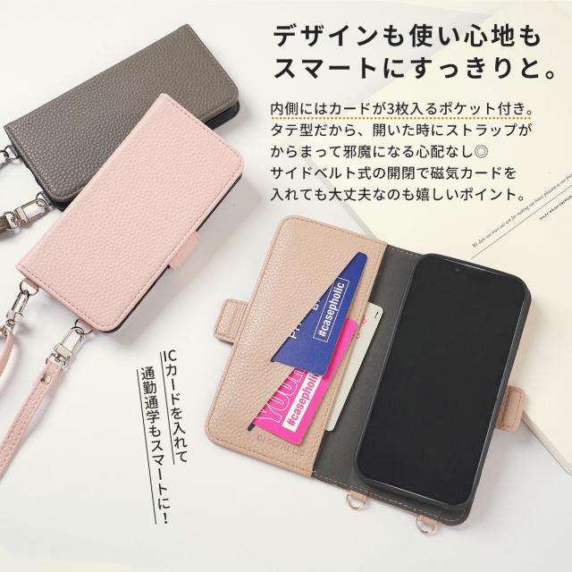 Galaxy 文字入れ対応 箔押し 手帳ショルダー型レザーケース