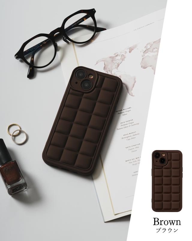 iPhone キューブブロック マットソフトケース