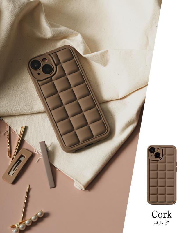 iPhone キューブブロック マットソフトケース