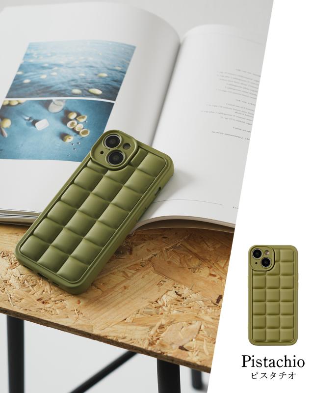 iPhone キューブブロック マットソフトケース