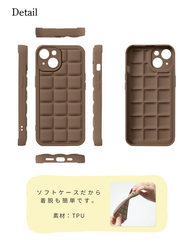 iPhone キューブブロック マットソフトケース
