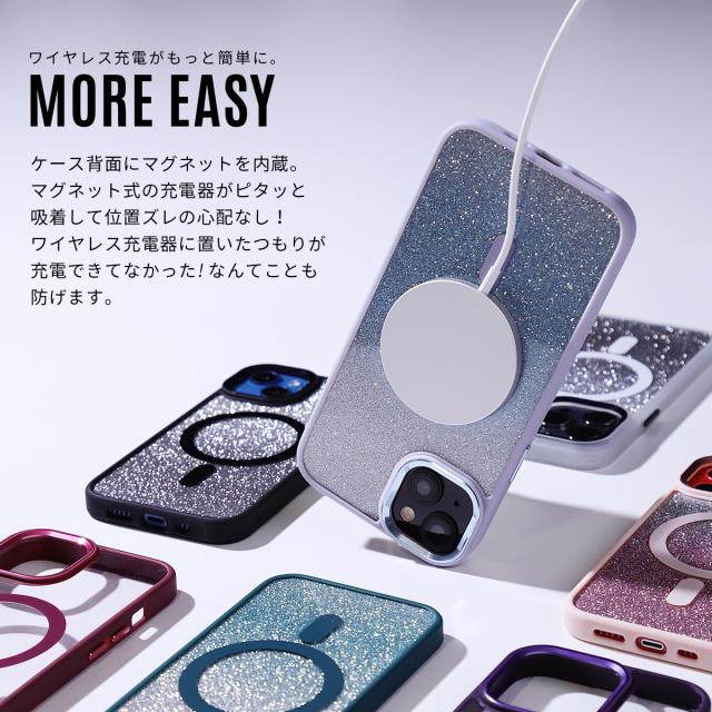 iPhone 各機種 MagSafe対応 ラメケース