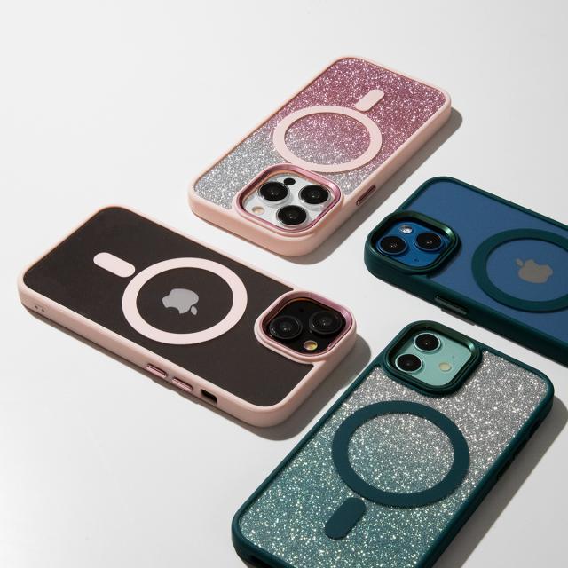 iPhone 各機種 MagSafe対応 ラメケース