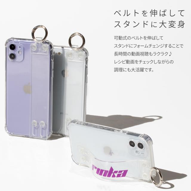 iPhone 名入れ対応 ベルト付き耐衝撃ケース