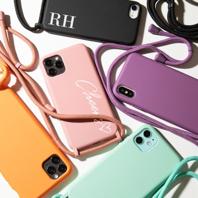 iPhone 各機種 名入れ対応 ショルダー型ストラップケース