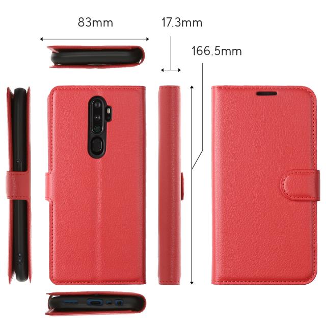 OPPO A5 2020 レザー手帳型ケース