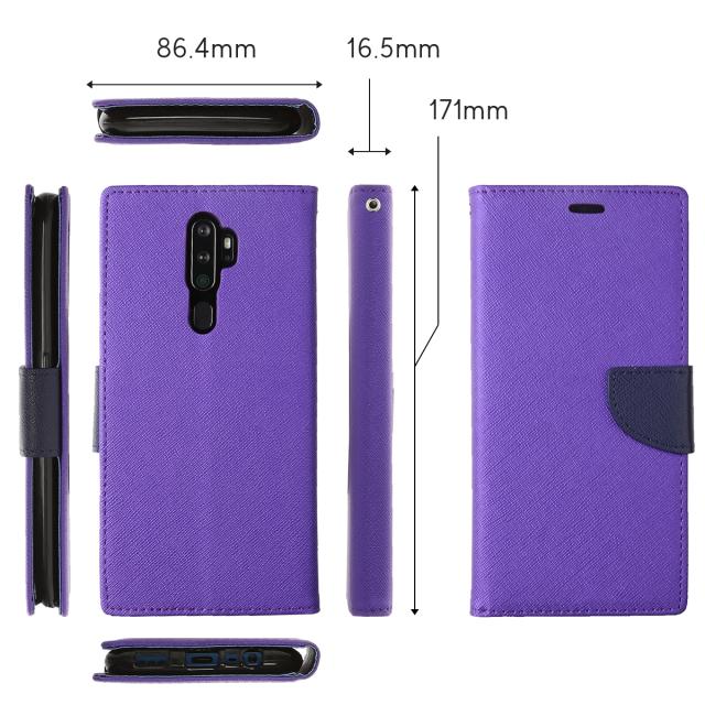 OPPO A5 2020 コンビネーションカラー手帳型ケース