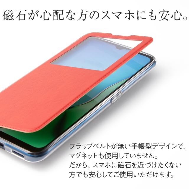 OPPO A5 2020 リング付き窓開き手帳型ケース