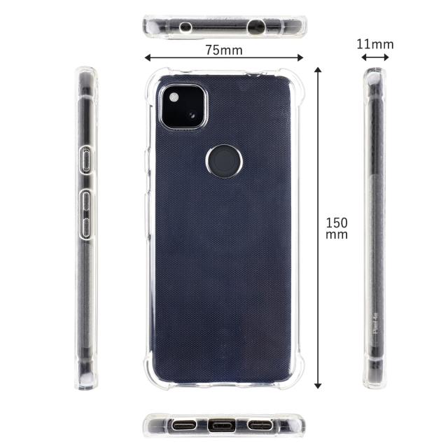 Google Pixel 4a 耐衝撃TPUクリアケース