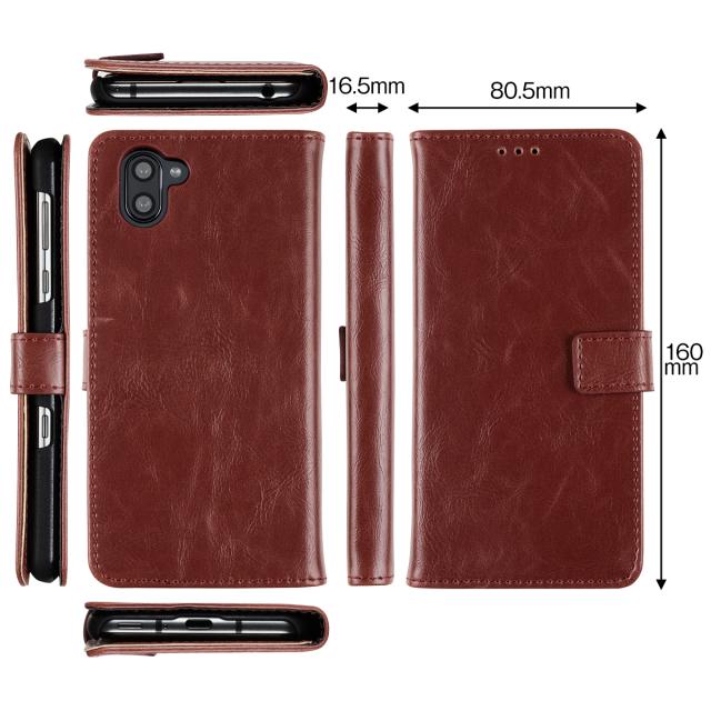 AQUOS R3 SH-04L SHV44 アンティークレザー手帳型ケース