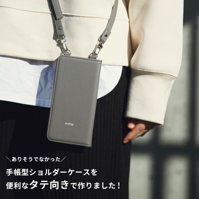 arrows 文字入れ対応 手帳ショルダー型レザーケース