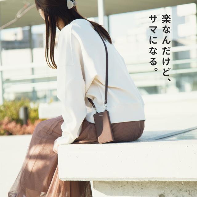 arrows 文字入れ対応 手帳ショルダー型レザーケース