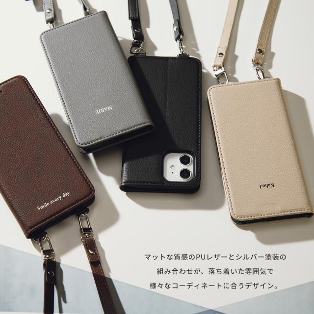 OPPO 文字入れ対応 手帳ショルダー型レザーケース