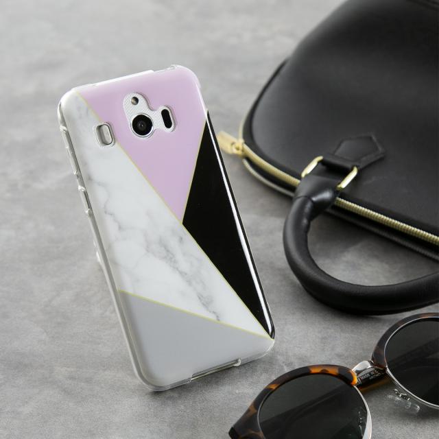 AQUOS 大理石 プリント TPUケース