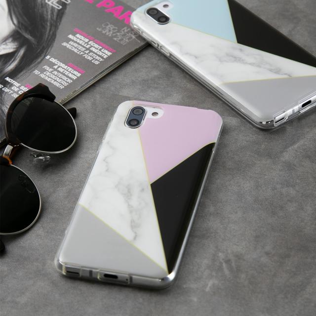 AQUOS 大理石 プリント TPUケース