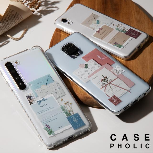 AQUOS 招待状モチーフの花柄カスタムケース　Floral invitation