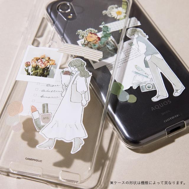 AQUOS 大人女子のライフスタイル風 コラージュノート柄カスタムケース