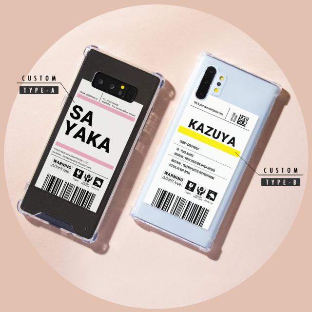 出荷ラベルモチーフ Galaxy スマホケース