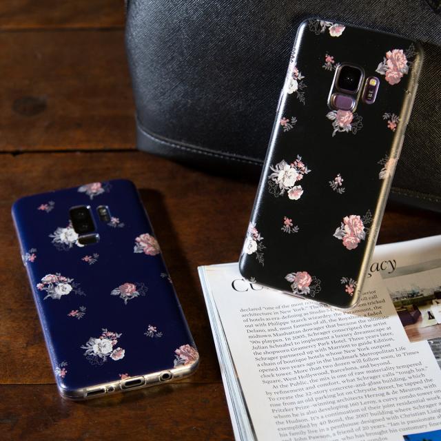 Galaxy バラ 花柄 TPUケース