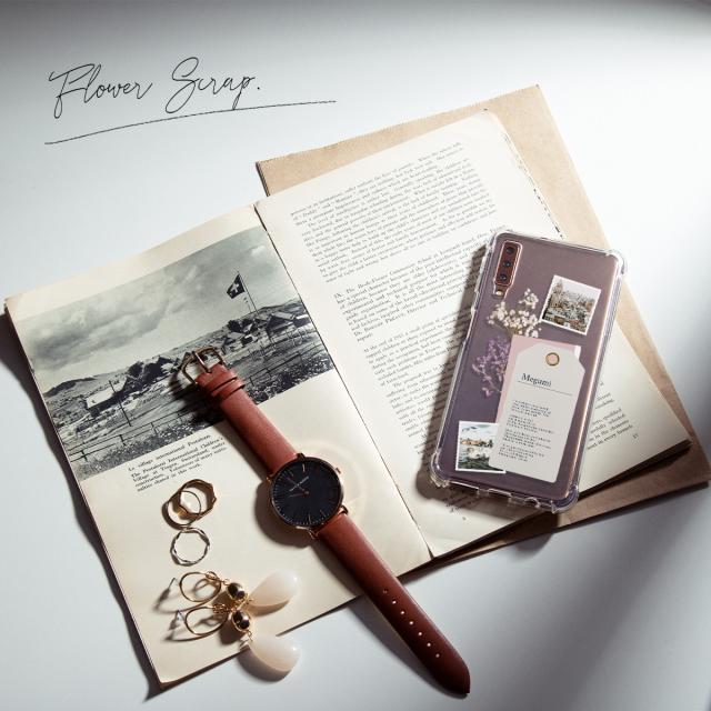 Galaxy 全機種対応 スマホケース フラワースクラップ