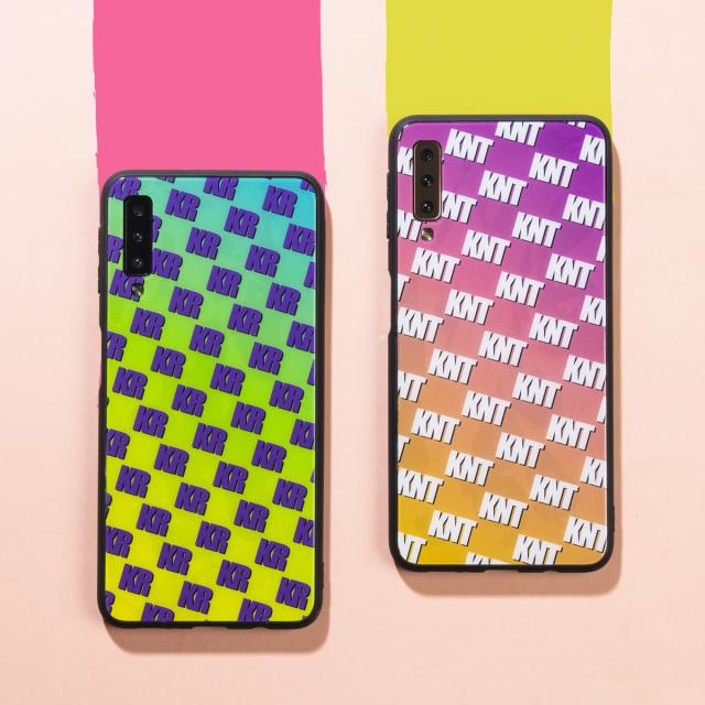 Galaxy A7 オーダーメイド モノグラム 背面9Hガラスケース