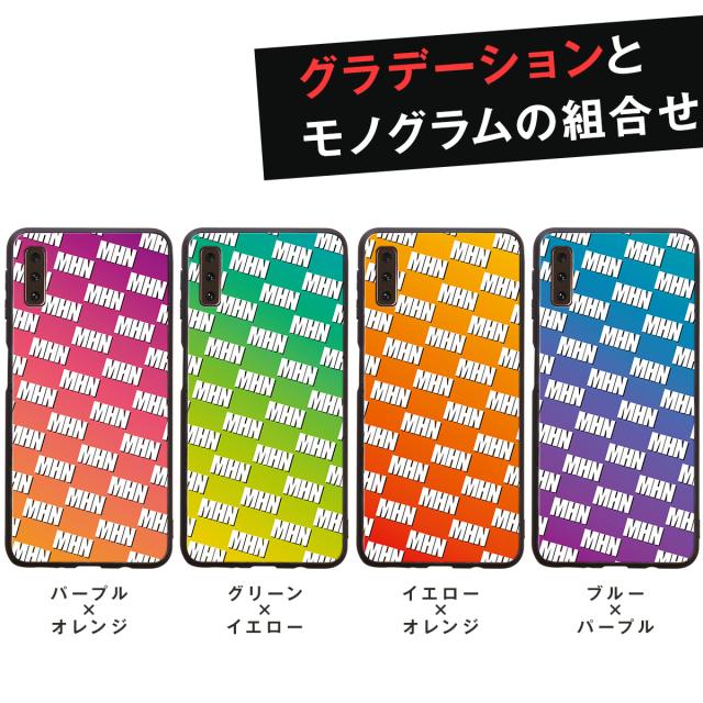 Galaxy A7 オーダーメイド モノグラム 背面9Hガラスケース