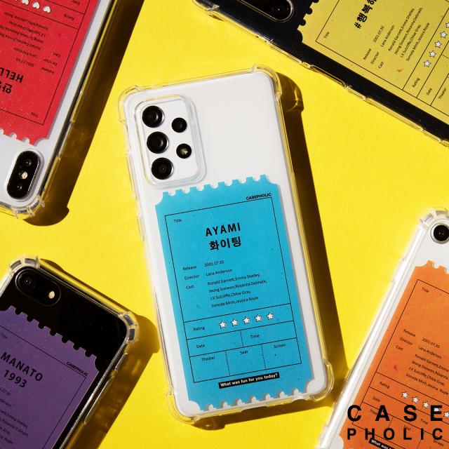 Galaxy 名入れ対応 映画チケットモチーフ  スマホケース