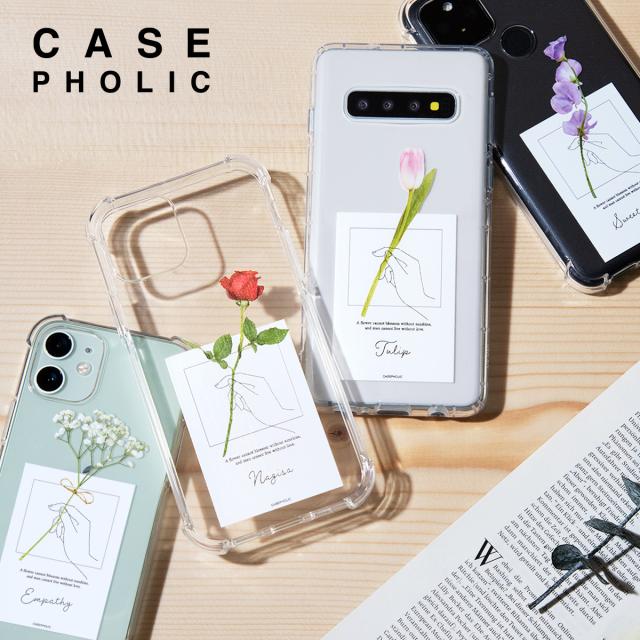 Galaxy 一輪花 名入れ対応 カードモチーフ スマホケース