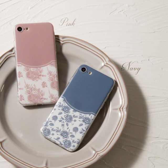 iPhone クラシックフラワー ソフトケース
