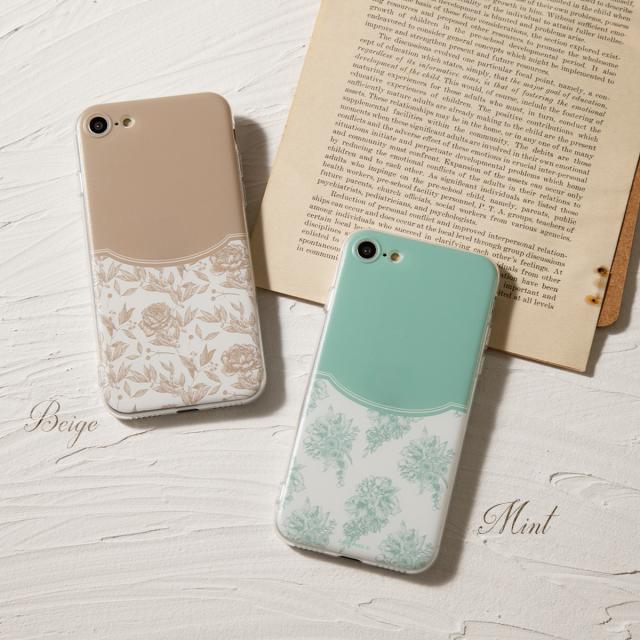 iPhone クラシックフラワー ソフトケース