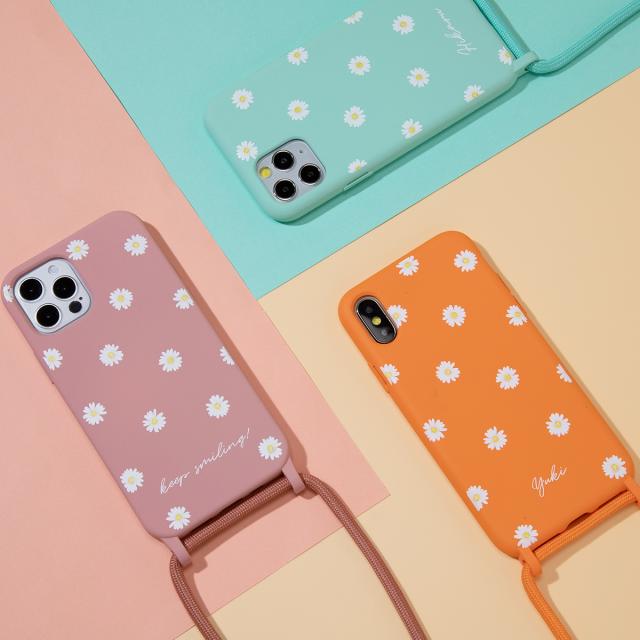 iPhone12 iPhone11 iPhone se 第2世代 名入れ対応 花柄 クロスボディケース