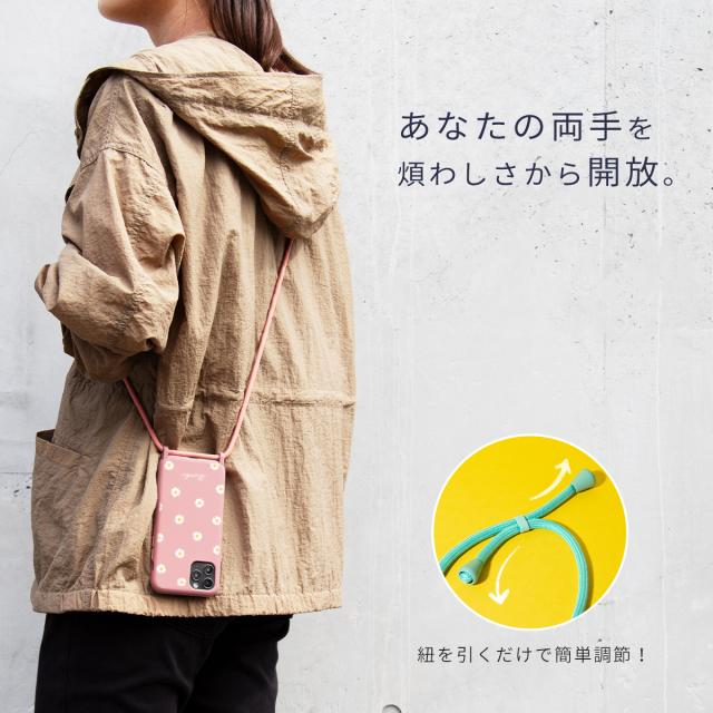iPhone12 iPhone11 iPhone se 第2世代 名入れ対応 花柄 クロスボディケース