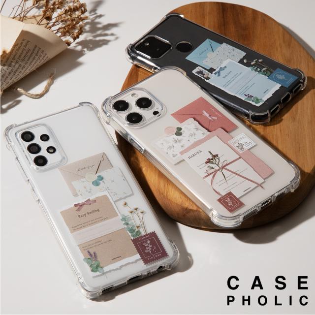 iPhone 招待状モチーフの花柄カスタムケース　Floral invitation