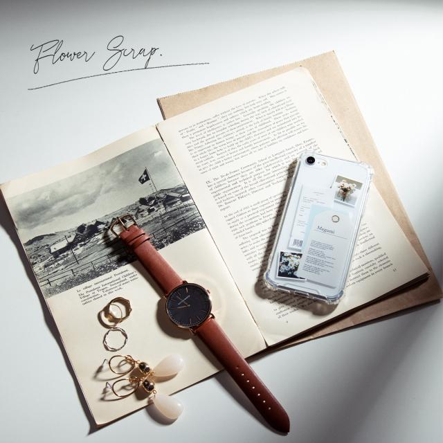 iPhone スマホケース フラワースクラップ