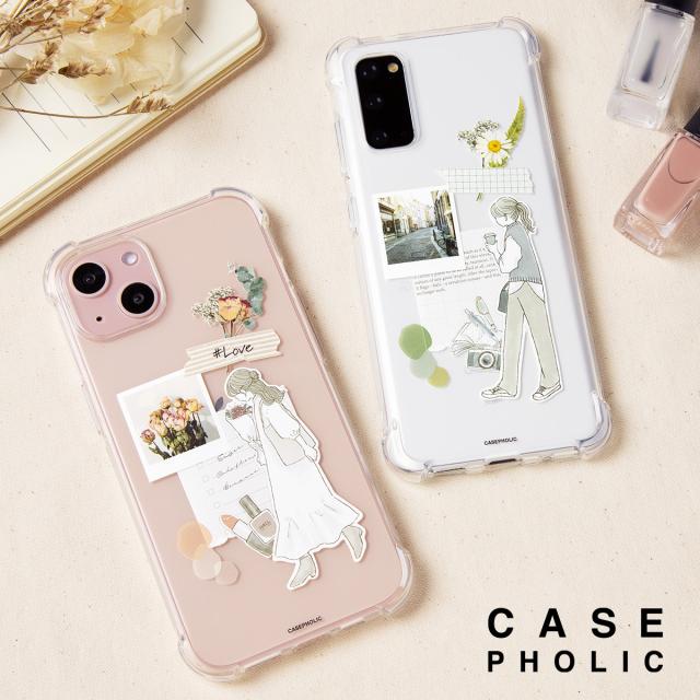 iPhone 大人女子のライフスタイル風 コラージュノート柄カスタムケース