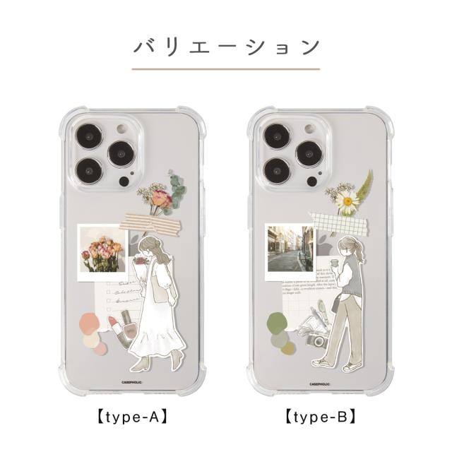 iPhone 大人女子のライフスタイル風 コラージュノート柄カスタムケース