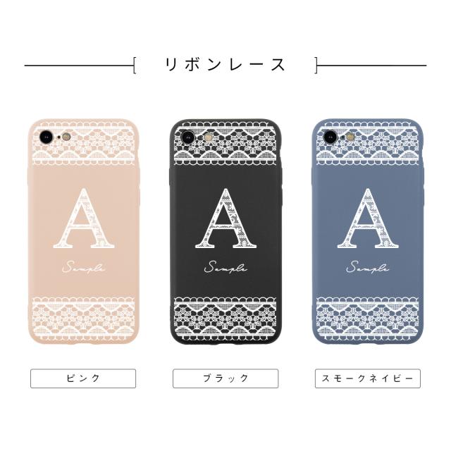 iPhone レースプリント イニシャルケース スマホケース