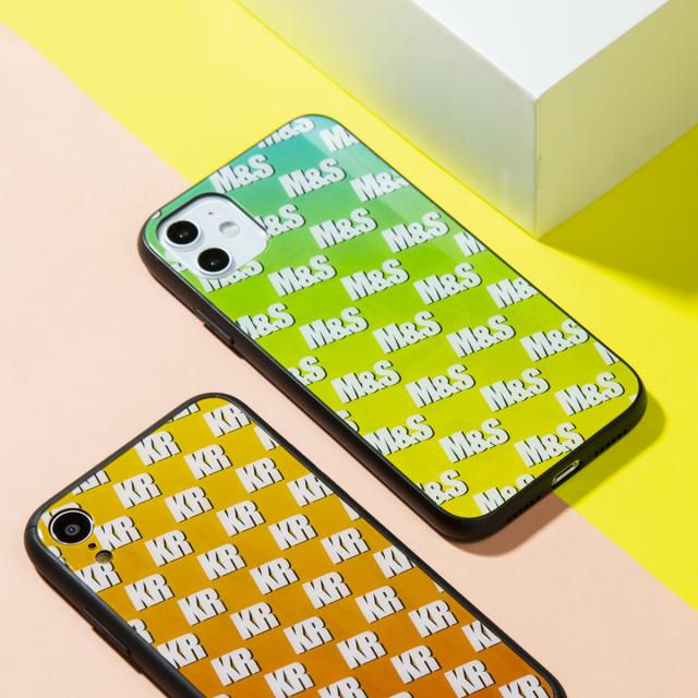 iphone オーダーメイド モノグラム 背面9Hガラスケース