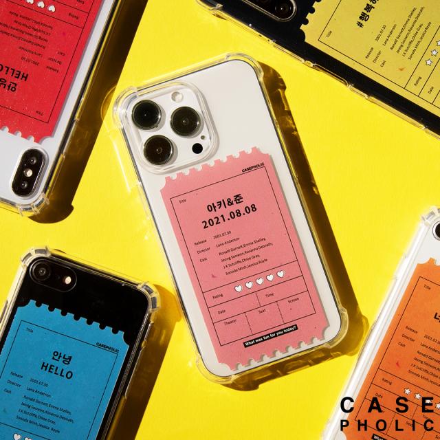 iPhone 名入れ対応 映画チケットモチーフ スマホケース