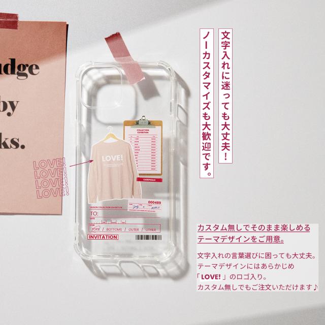 iPhone 各機種 オーダーシート風コラージュソフトケース