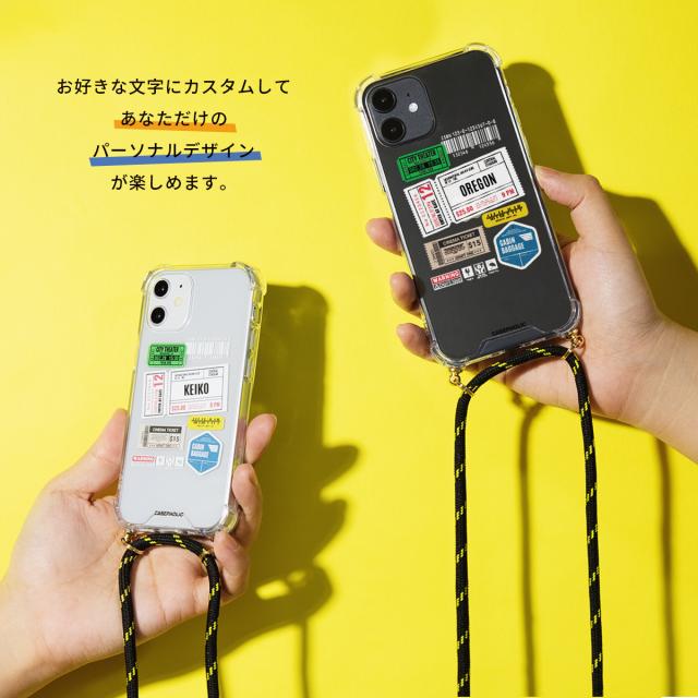 iPhone チケットミックス柄 クロスボディケース