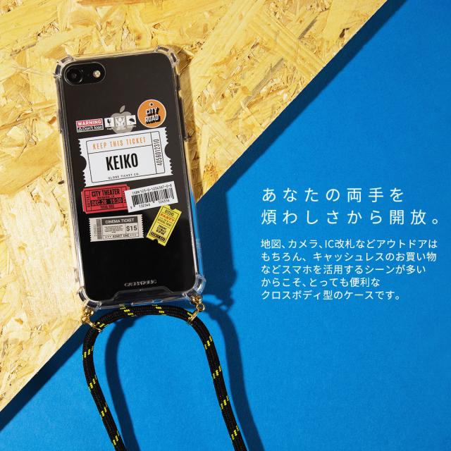 iPhone チケットミックス柄 クロスボディケース