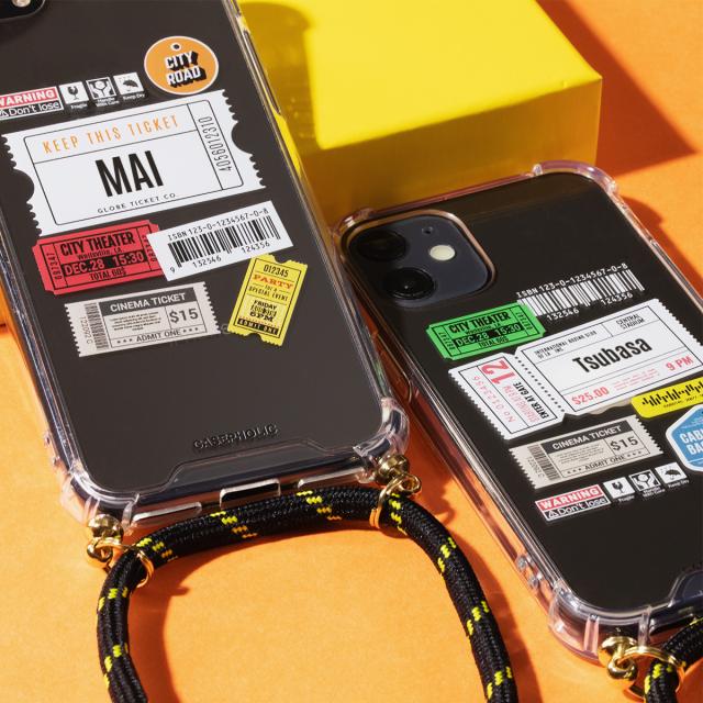 iPhone チケットミックス柄 クロスボディケース
